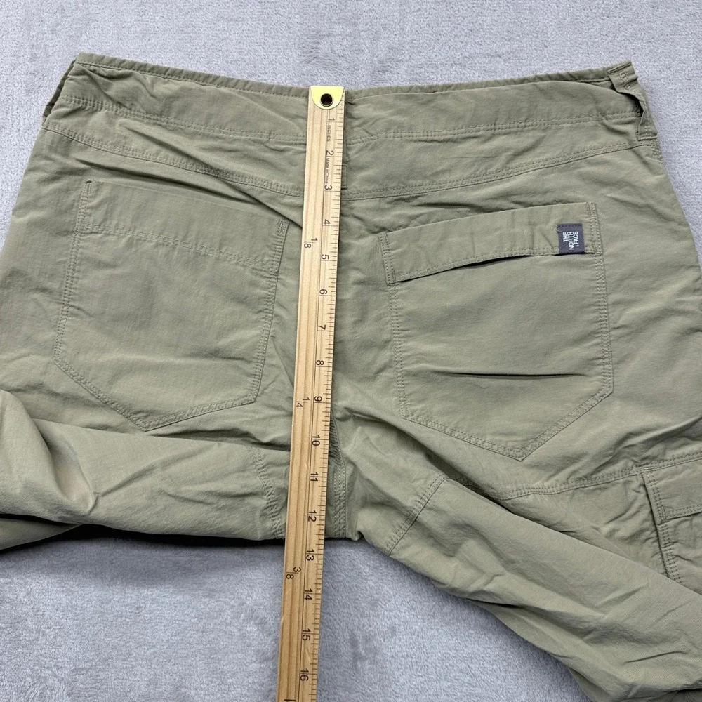The North Face Cargo Shorts Mens 32 Khaki Green Hiking Outdoor Utility Camping